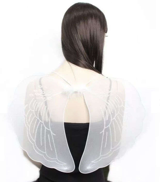 Picture of 9536 WHITE WINGS WITH GLITTERS 45x38CM